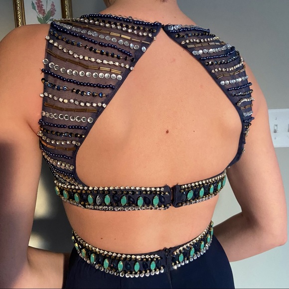 Stunning gem studded prom dress. - Picture 3 of 5